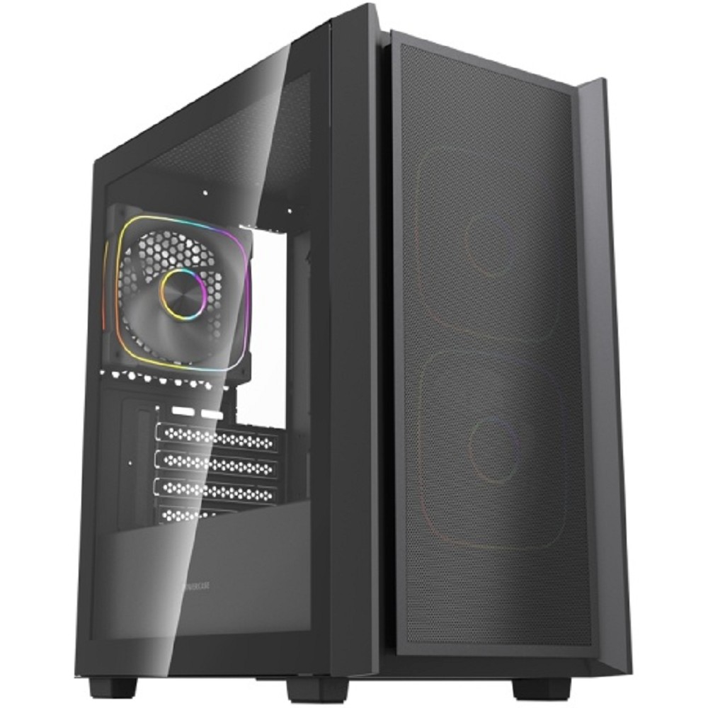 Powercase Корпус Mistral SM03 ARGB, Tempered Glass, 3x120mm ARGB PWM fans, чёрный, mATX  (CMMSM03B-A3)