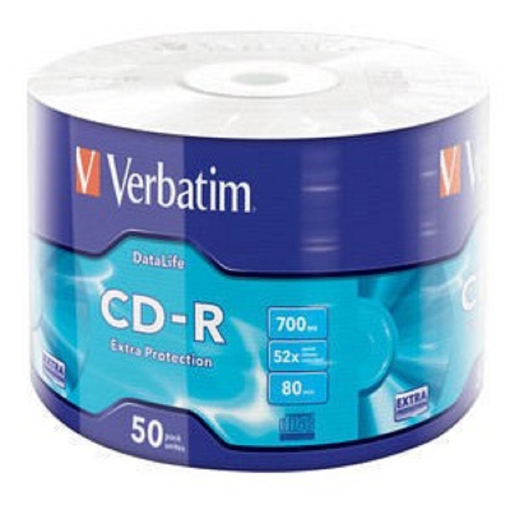 Повреждение упаковки Verbatim Диски CD-R 700Mb 52x bulk (50шт) (43787)
