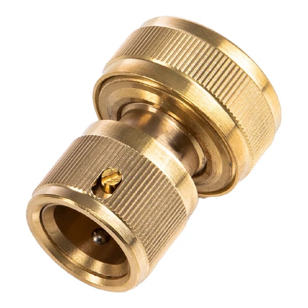 Rexant (62-0310-F) Коннектор для шланга латунный, быстросъемный, с аквастопом , 3/4