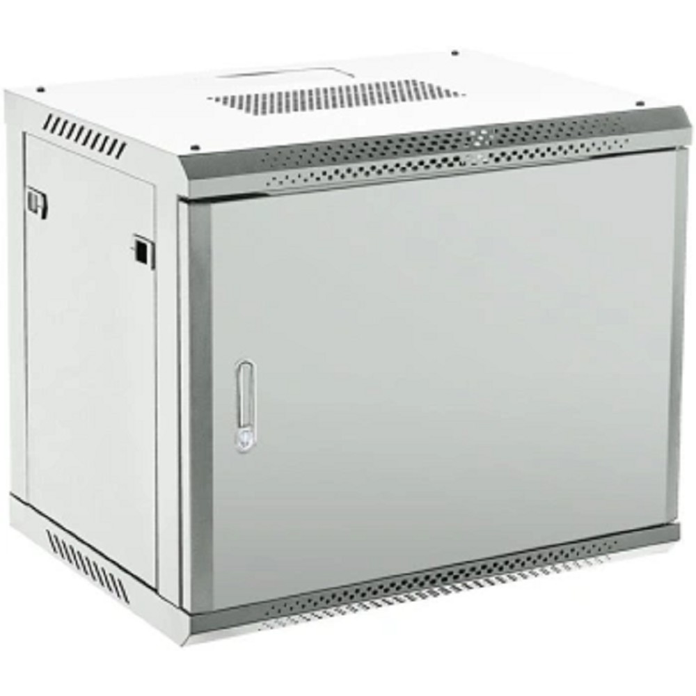 Rexant (04-0966-121) Настенный телекоммуникационный шкаф 19" 9U 600?600мм, дверь металл, с задней стенкой, разборный, серый (RAL 7035)