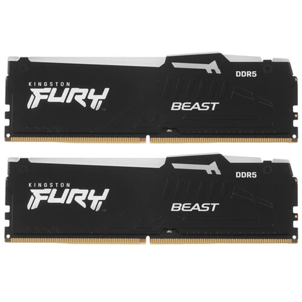 Kingston DDR5 UDIMM 16GB 6000MT/s CL30 DIMM (Kit of 2) FURY Beast RGB EXPO KF560C30BBEAK2-16