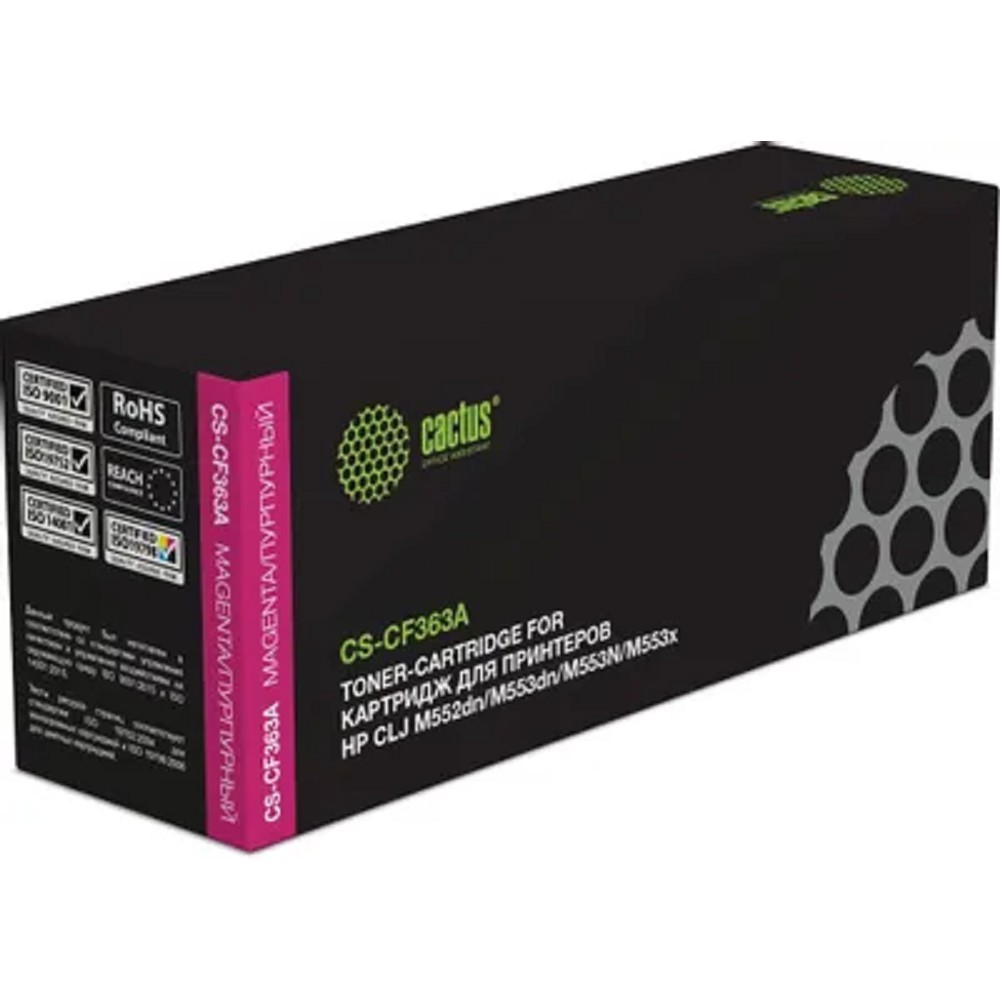 CACTUS CF363A Тонер Картридж CS-CF363A для HP CLJ M552dn/M553dn/M553N/M553x (5000стр.), пурпурный