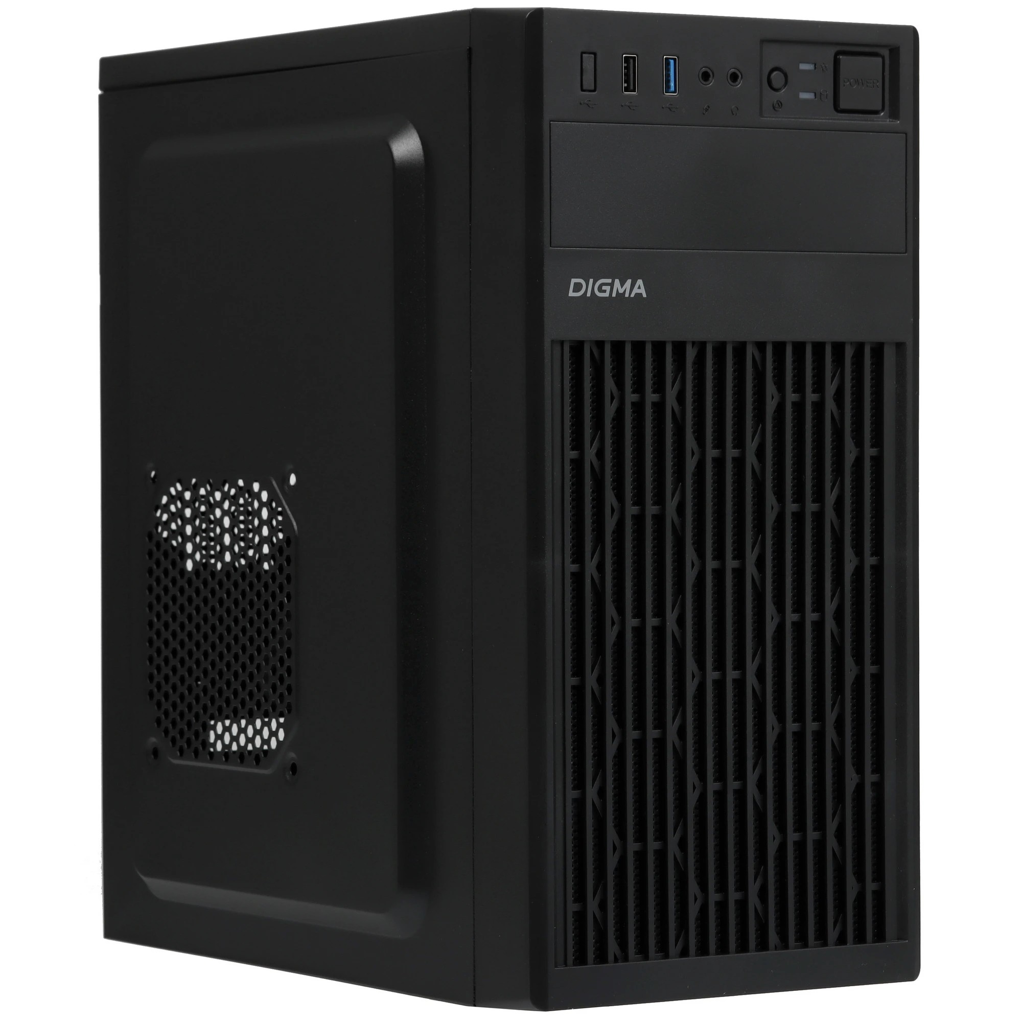 Корпус Digma DCC-MN302 черный без БП mATX 1x80mm 2x120mm 1xUSB2.0 1xUSB3.0 audio