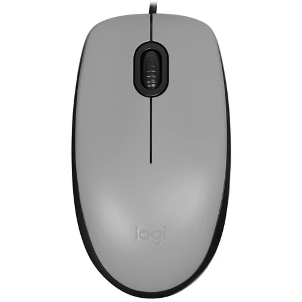 910-006760 Мышь Logitech M110 Silent Mid Grey [бесшумная, оптическая, 1000dpi, USB, 1.8м] 