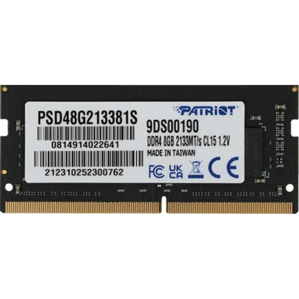 Patriot DDR4 SODIMM 8GB PSD48G213381S (PC4-17000, 2133MHz, 1.2V)