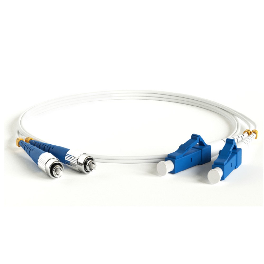Hyperline FC-D2-9A1-FC/UR-LC/UR-H-5M-LSZH-WH Патч-корд волоконно-оптический (шнур) SM 9/125 (G.657), FC/UPC-LC/UPC, 2.0 мм, duplex, LSZH, 5м