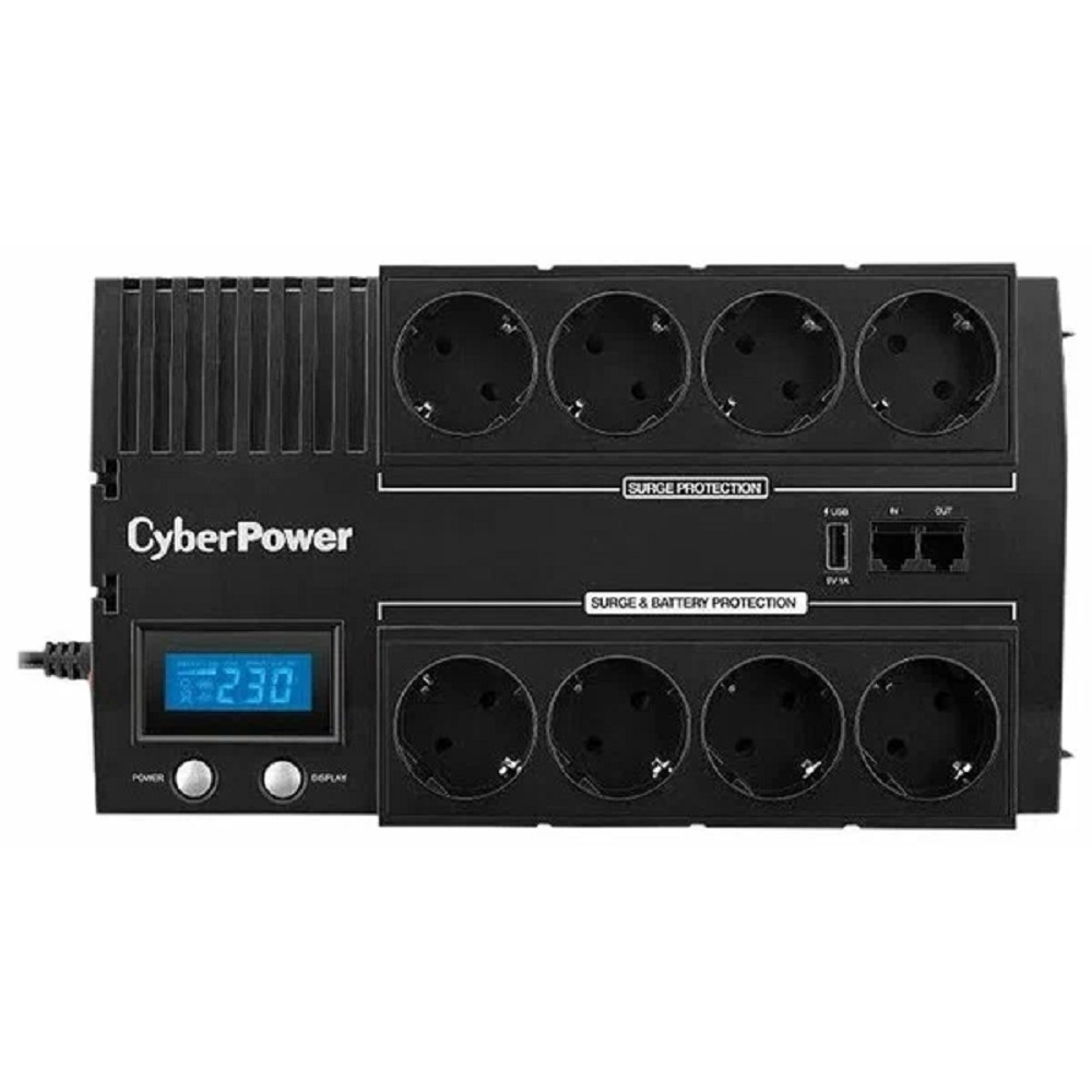 ИБП CyberPower BR700ELCD {Line-Interactive, 700VA/420W USB/RJ11/45/USB charger A (4+4 EURO), 12В/7,2 Ач х 1}
