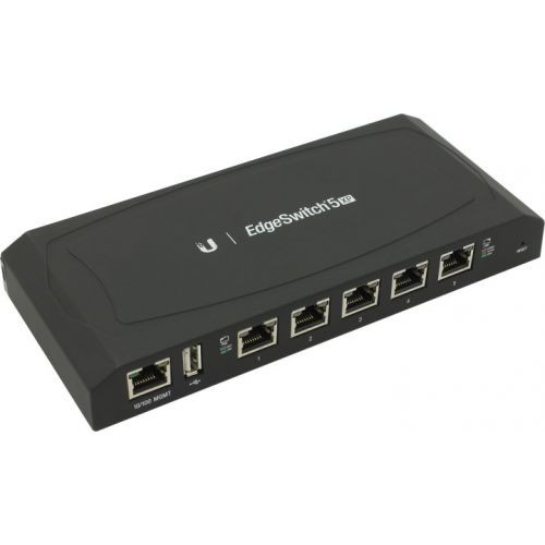 UBIQUITI ES-5XP EdgeSwitch 5 XP PoE-коммутатор, 5х 1G RJ45, раздача 55 Вт