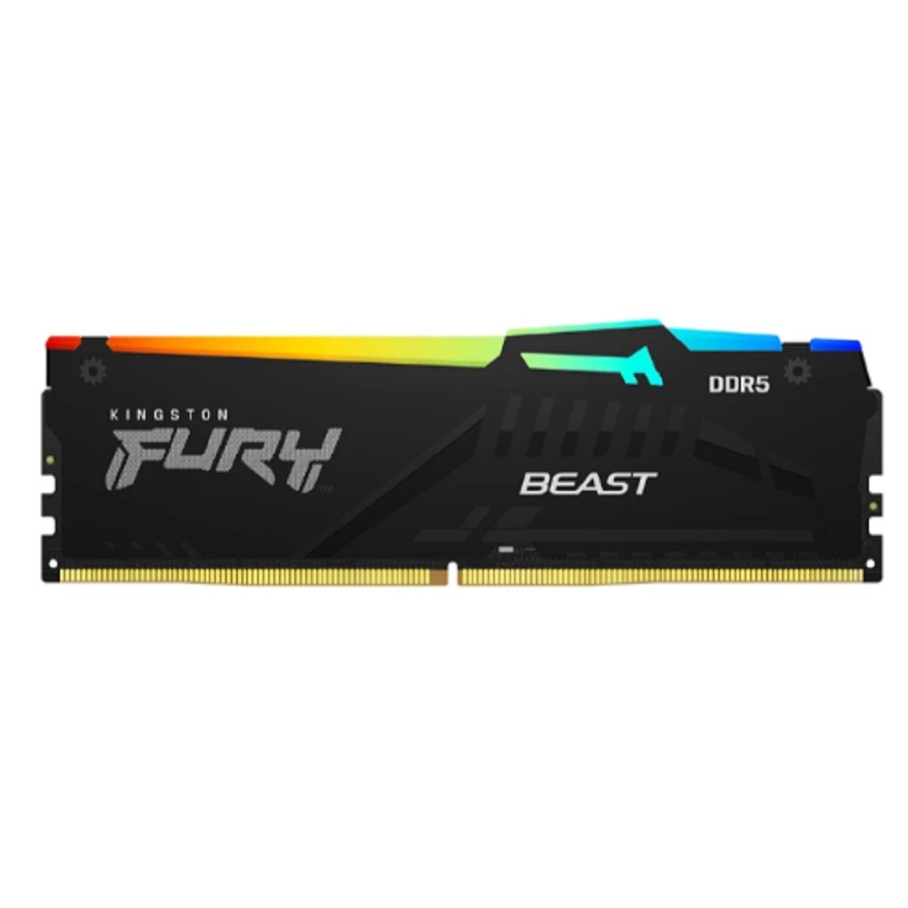 Kingston DDR5 DIMM 32Gb (2x16Gb) PC 48000 6000Mhz, FURY Beast Black RGB,  (KF560C36BBE2AK2-32)