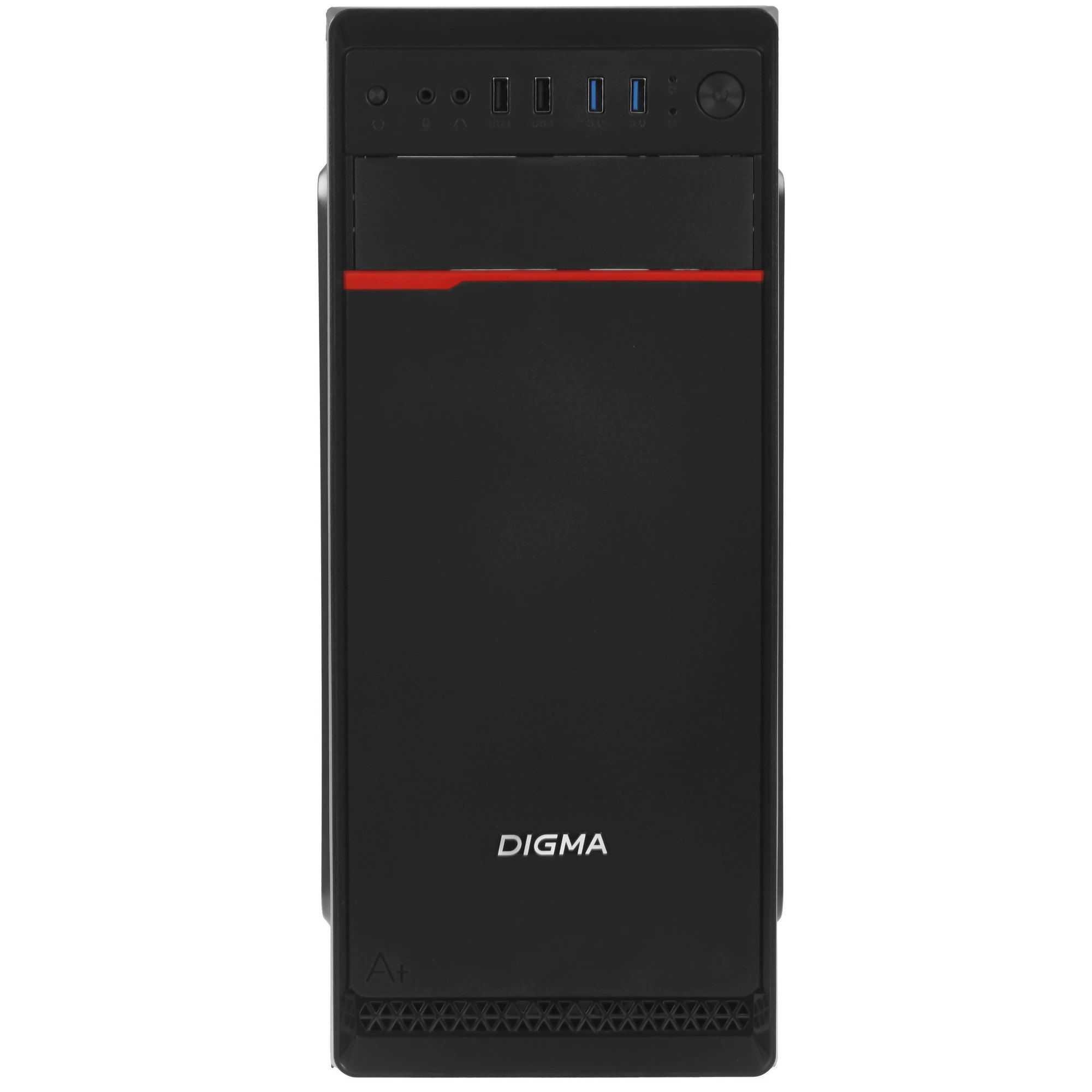 Корпус Digma DCC-MD302 черный без БП ATX 1x80mm 3x120mm 2xUSB2.0 2xUSB3.0 audio