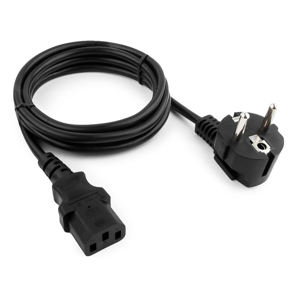 Кабель питания Cablexpert (RU) Schuko-C13, 3x1.5мм2, 10A, с заземлением, медь, 1.5м, черный,пак (PC-186-1.5-1.5M)