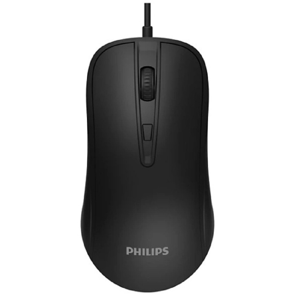 Philips  Проводная Мышь SPK7214, 4 кноп., USB 2.0, 800-1600dpi, Чёрный
