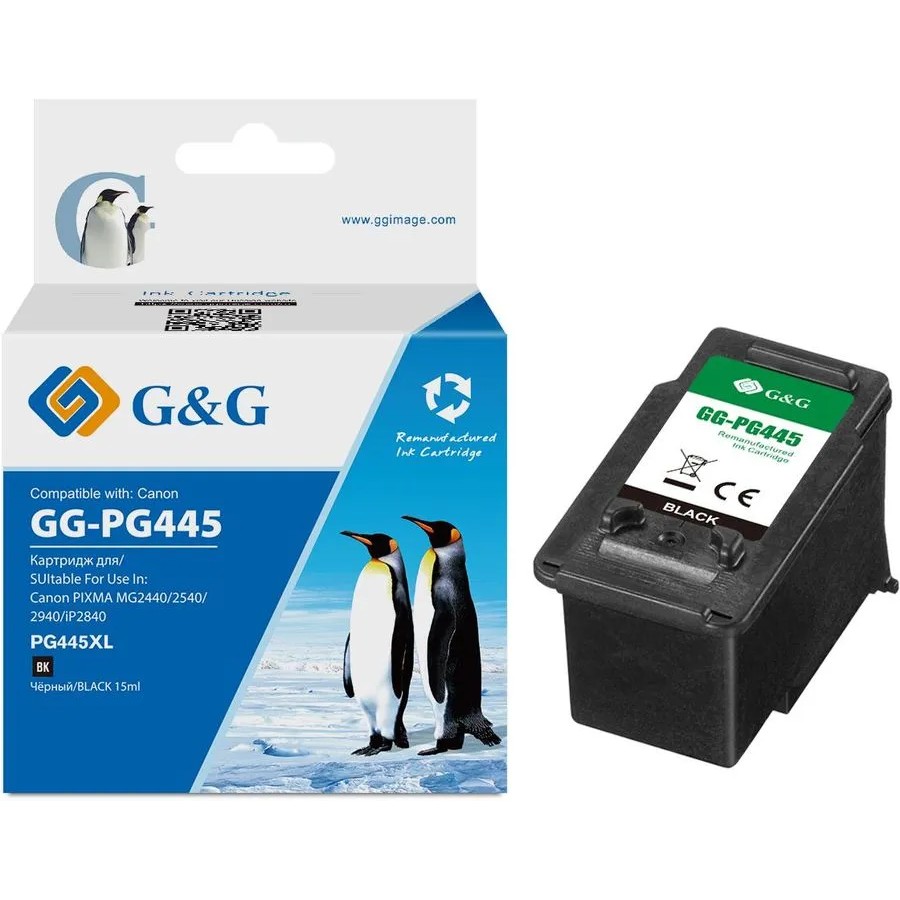 Картридж струйный G&amp;G GG-PG445 черный для Canon Pixma MG2440/2540/2940