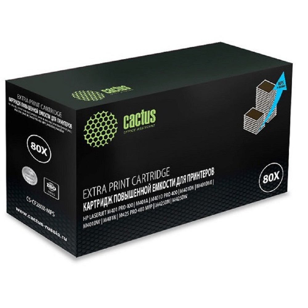 Повреждение упаковки CACTUS CS-CF280X-MPS Тонер Картридж черный для HP LJ Pro 400/M401/M425 (13000 стр.)