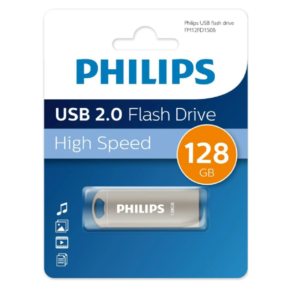PHILIPS USB Drive 128GB IRON 2.0, USB 2.0 FM12FD150B/97
