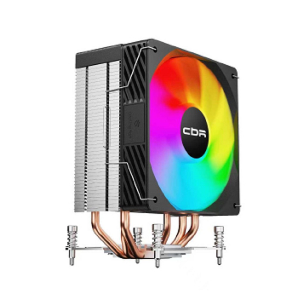 CBR-CC-3190-RGB-PWM Кулер для процессора, Al+Cu, 3 heat pipes, Socket 775/1366/1155/1156/1150/1151/1200/1700/AM2/АМ2+/АМ3/AM3+/FM1/FM2/AM4/AM5, TDP 190W, 120mm Fan, 2300RPM, HB, RGB, PWM, 36db