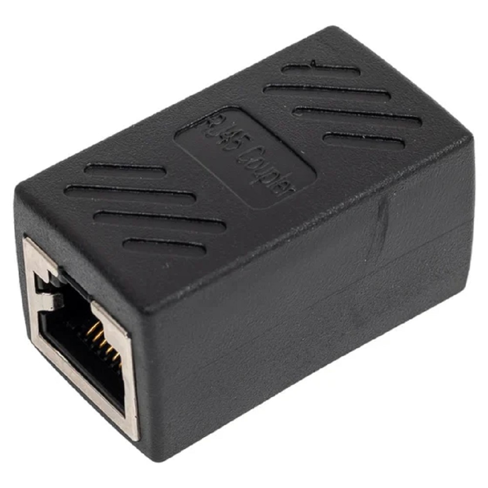 VCOM CT251S Модуль RJ-45 (F) <->RJ-45(F) ,FTP, проходной, ABS пластик, черный, кат. 5e