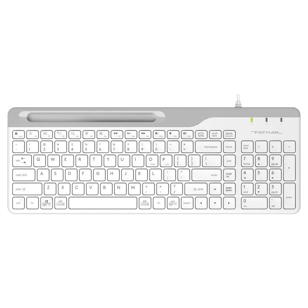 Повреждение упаковки Клавиатура A4Tech Fstyler FK25 белый/серый USB slim [1530217]