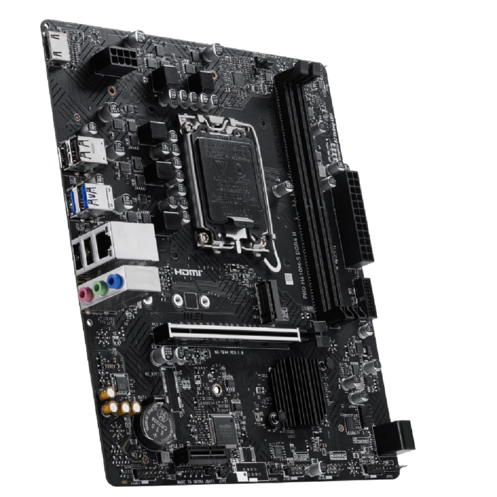 MSI PRO H610M-S DDR4 II H610, LGA1700, 2*DDR4, 1*PCIEx16, 1*PCIEx1, 1*M.2, 2*USB3.2Gen1, 4*USB2.0, 2*SATA3.0, 1G, HDMI, M-ATX, RTL