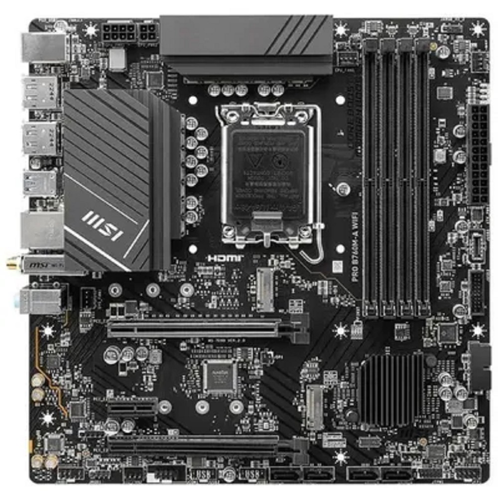 MSI PRO B760M-A WIFI {Soc-1700, Intel B760, 4xDDR5, mATX AC`97 8ch(7.1) 2.5Gg+HDMI+DP}