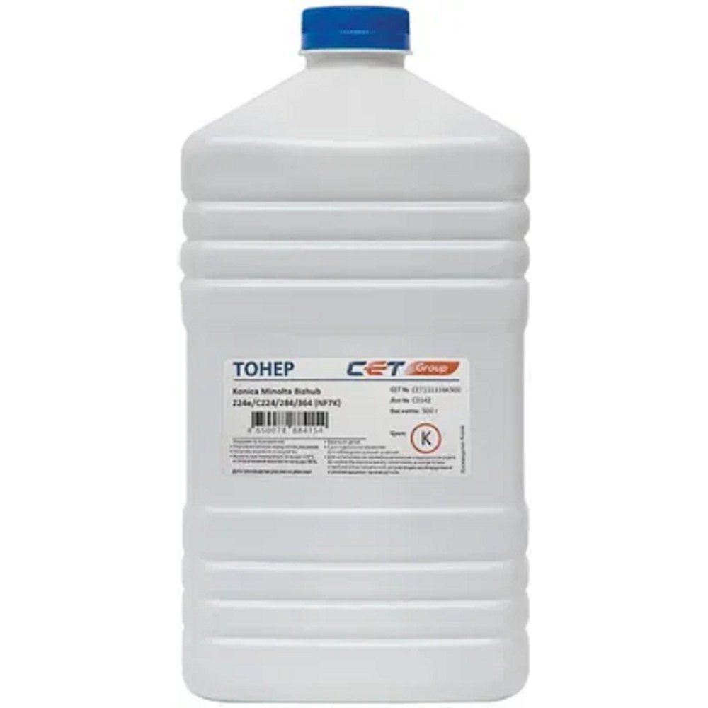 Тонер NF7K TN-321K/322/711K/712K для KONICA MINOLTA Bizhub 224e/C224/284/364 (CET) Black, 500г/бут, CET111116K500, TN-321K/322/711K/712K