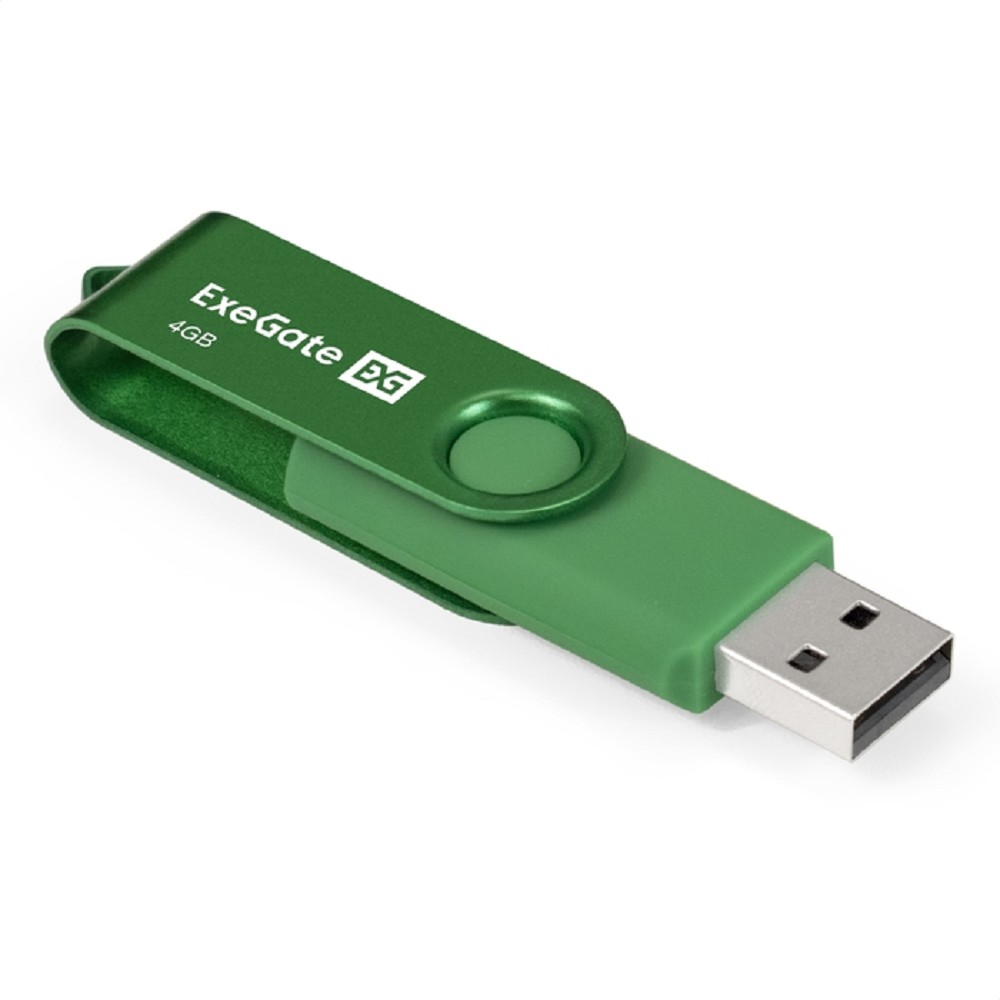 Exegate EX302031RUS USB-флеш накопитель ExeGate Jet 4GB зеленый (USB2.0, 480Mbps, пластик/металл)
