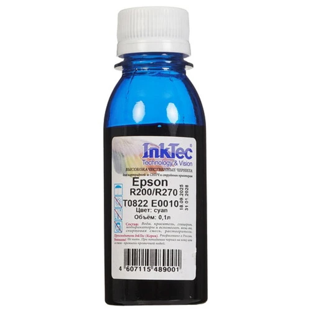 InkTec Чернила для Epson R200/R270 (T0822), C, 0,1 л.