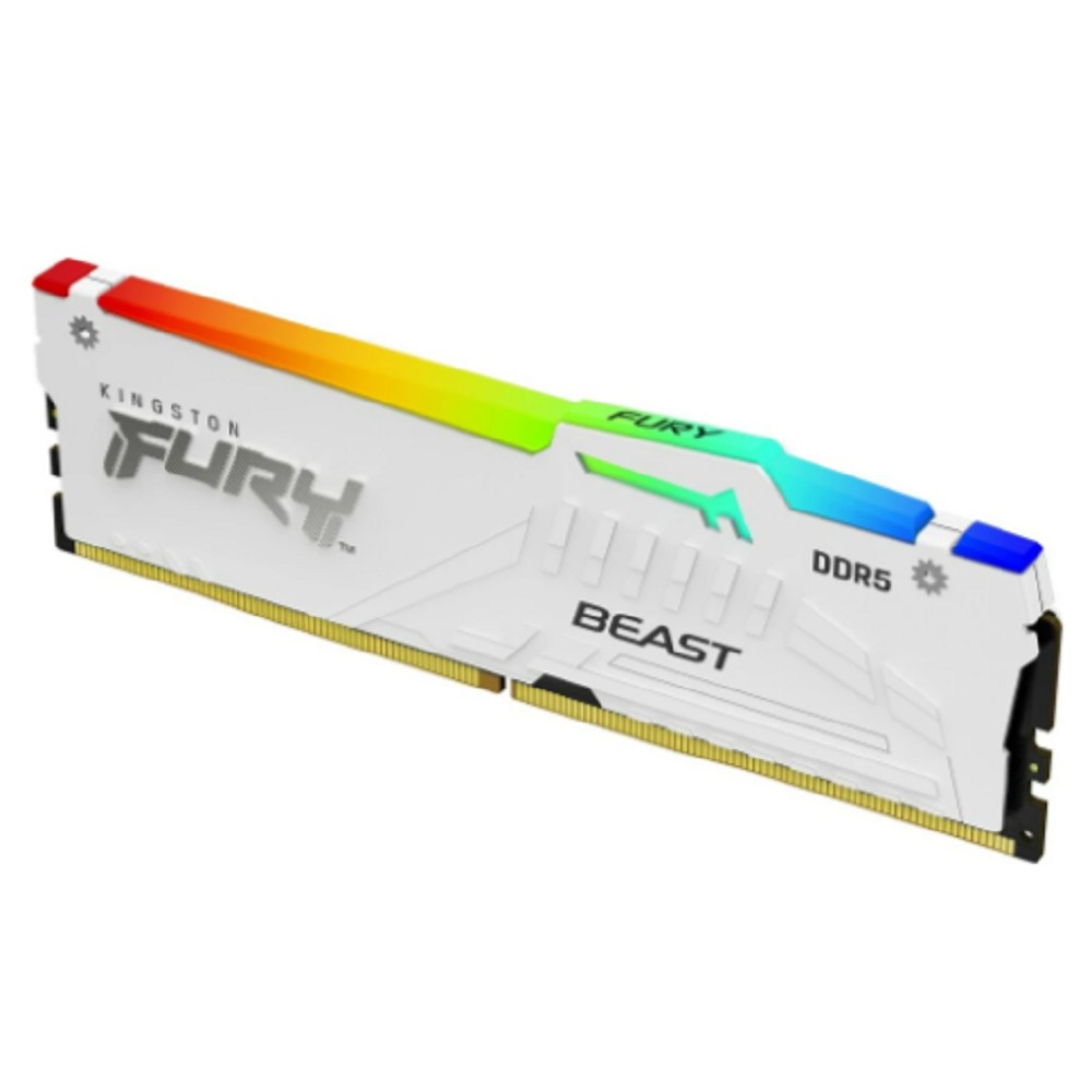 Kingston DDR5 DIMM 32GB 5600MT/s CL40 FURY Beast White RGB XMP KF556C40BWA-32