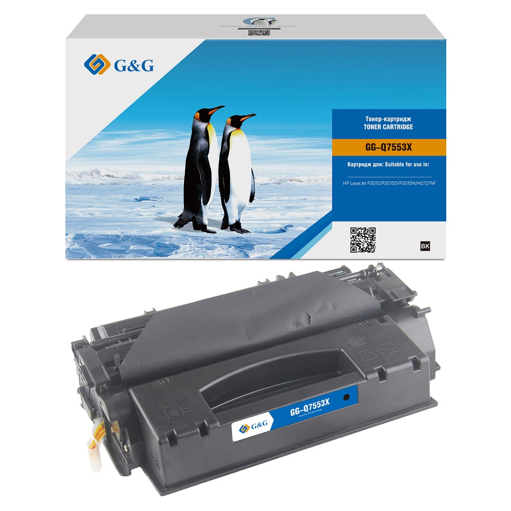 Картридж лазерный G&amp;G GG-Q7553X черный (7000стр.) для HP LJ P2010/P2014/P2015/M2727nf MFP