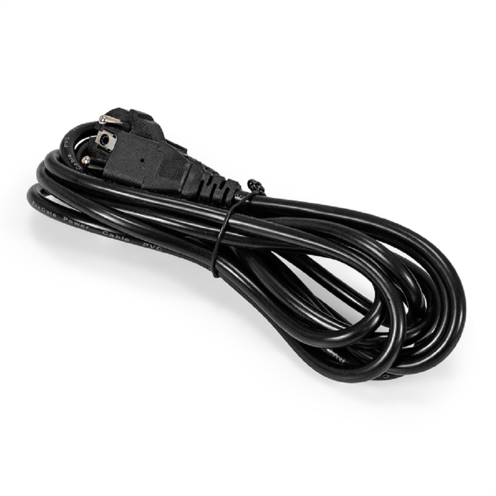 Exegate EX295578RUS Кабель питания ExeGate Power PC-3P (Евровилка угловая Schuko->C13, VDE-250V-3*1.5mm2, медь, черный, 10A, 3м)