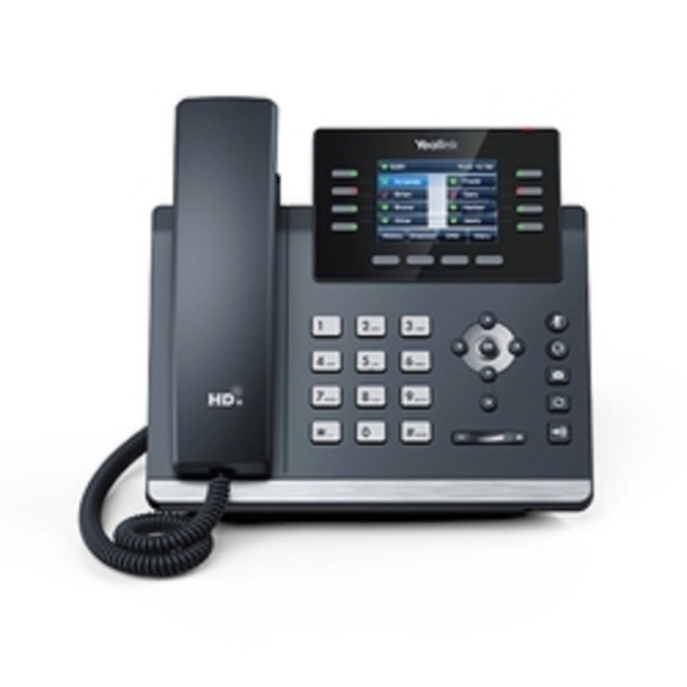 YEALINK SIP-T44W, 12 аккаунтов, 2 порта USB, Wi-Fi, цветной экран 2.8", BLF, PoE, GigE, без БП, шт