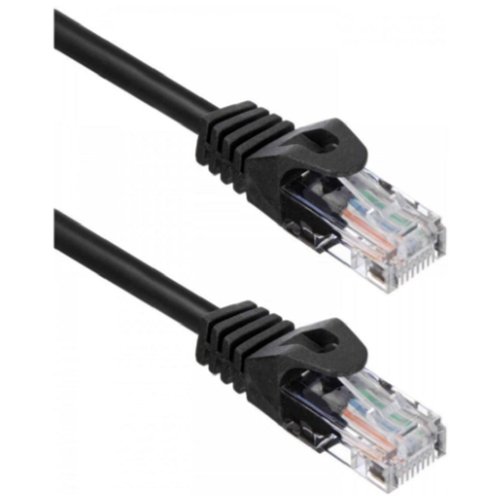 Кабель ACD Патч-корд ACD-LPU5C-10M |ACD-LPU5C-10M| Cat5e UTP 24AWG 4Pair, 7/0.18мм CU Черный, 10м, (741838) 