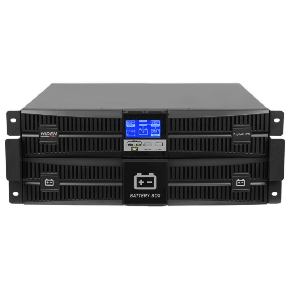 ИБП HIDEN EXPERT UDC9202S-RT, встроенные акб в корпусе (7А/ч х 6шт),2 kVA/1,8 kW (PF=0,9) {С двойным преобразованием Rack /Tower  4U 2000 ВА 1800Вт,6 розеток IEC-320 С13, SNMP слот, USB, RS232, EPO}