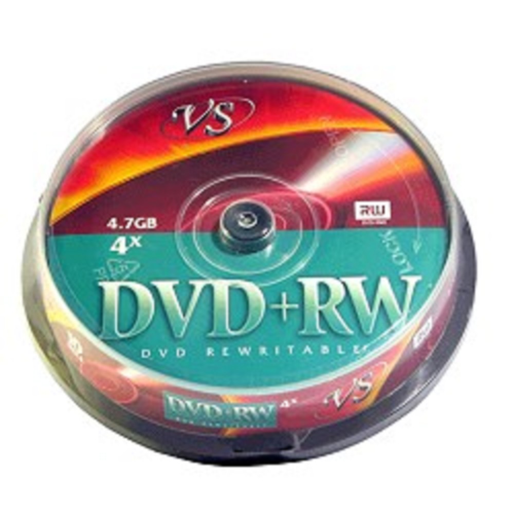 Диски VS DVD+RW 4.7Gb, 4x, Cake Box 10шт.(620632)