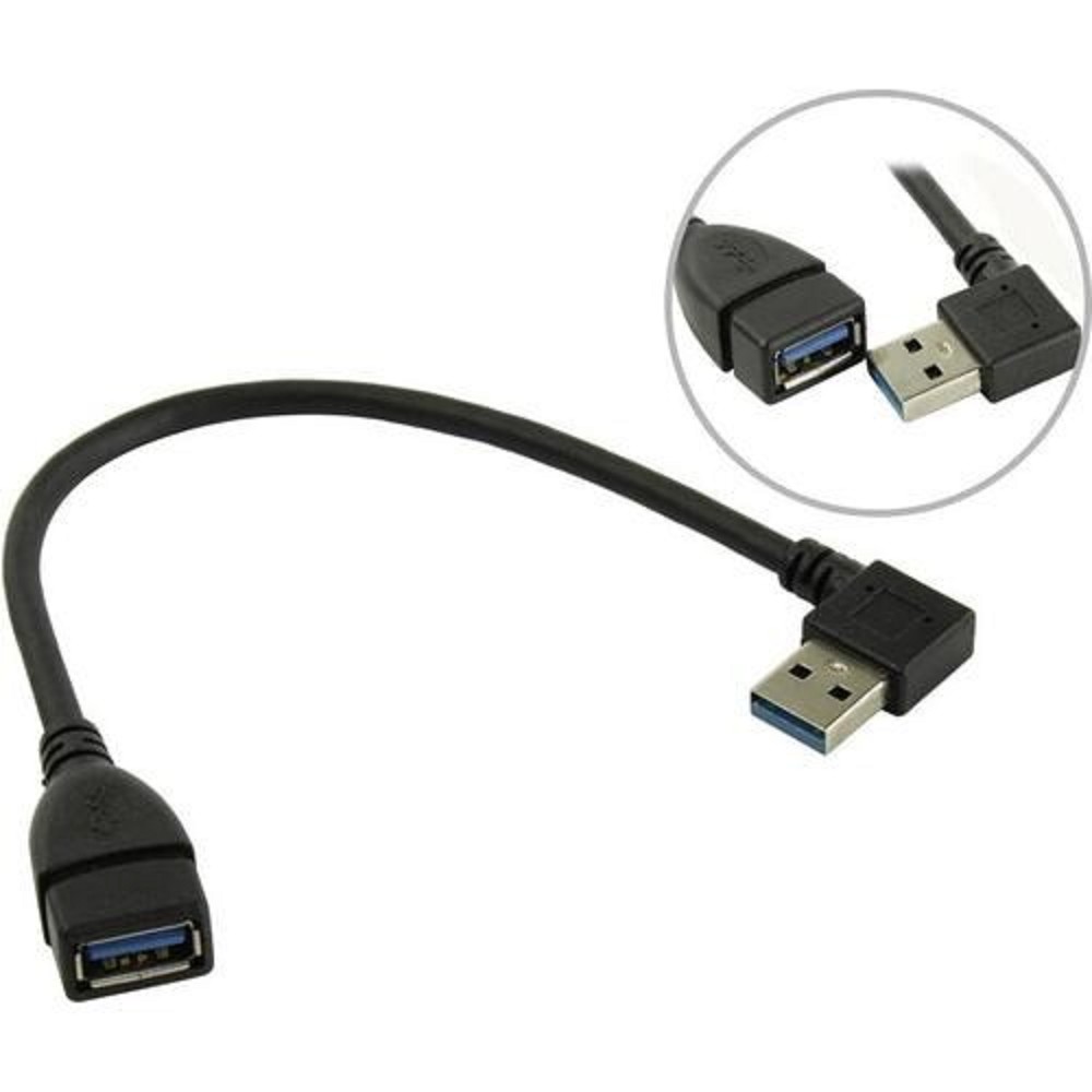 KS-is KS-402O Кабель адаптер угловой USB 3.0 male female ,  левый 