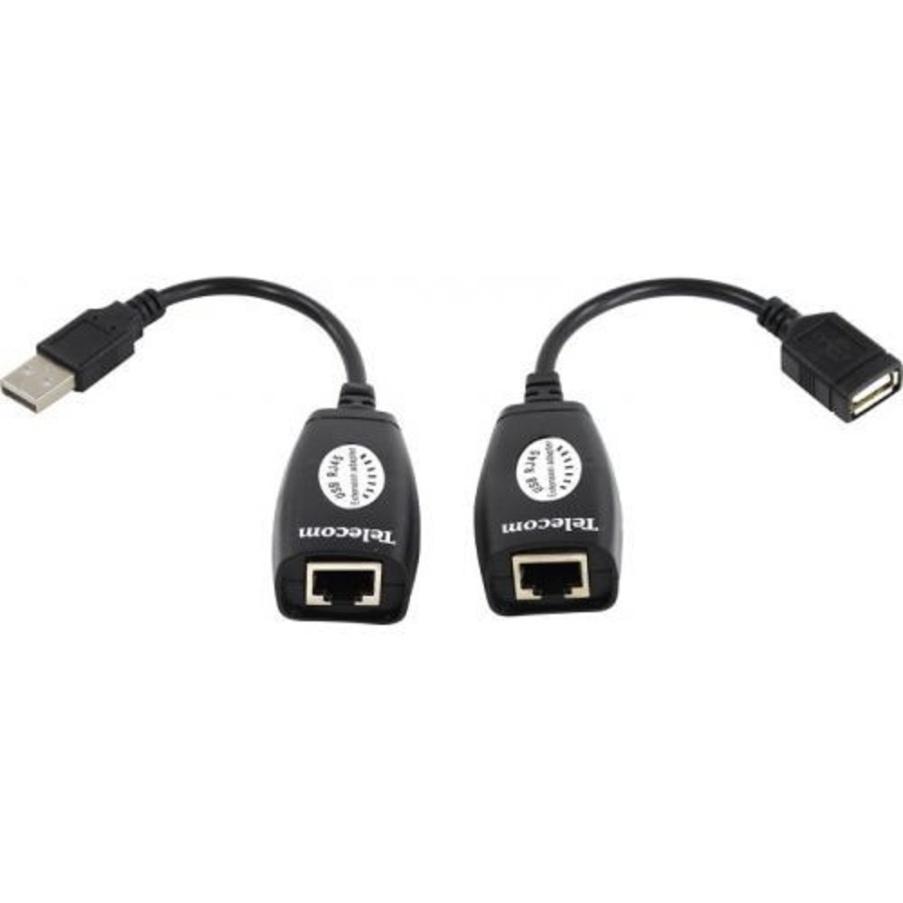 Telecom Адаптер-удлинитель USB-AMAF/RJ45, по витой паре до 45m <TU824> [6926123510322]