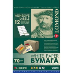 LOMOND 2100065 Универсальные этикетки Lomond белые/А4/105x48 мм/50 листов