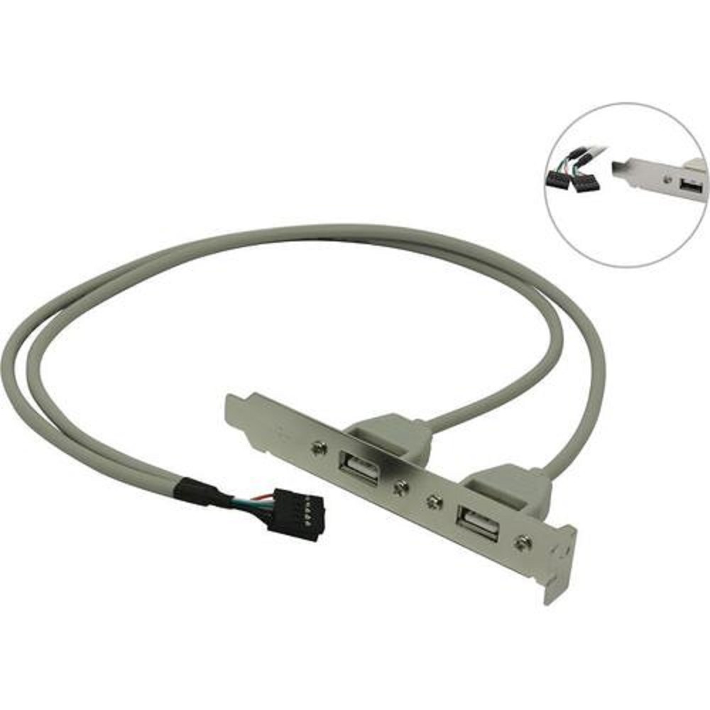 ORIENT C086, Планка портов в корпус 2xUSB 2.0, oem