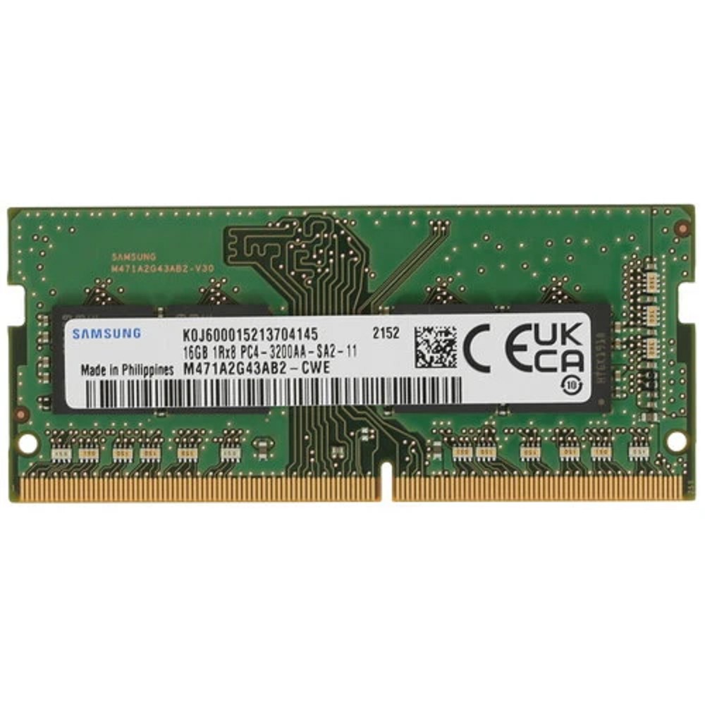 Samsung DDR4 SODIMM 16GB  3200 1Rx8, 1.2V M471A2G43AB2-CWE