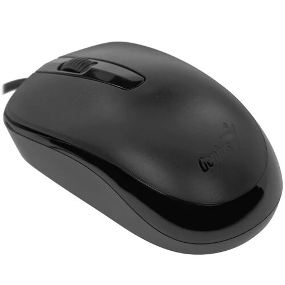 Genius Мышь DX-120 Black { оптическая, 1000 dpi, 3 кнопки+колесо прокрутки, провод 1,5 м, USB} [31010105100/31010010400]