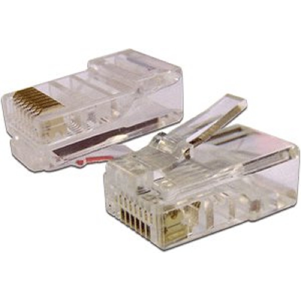 Коннектор RJ45 STP 8P8C, универсальный, для толстого кабеля, cat.6, 100 шт.