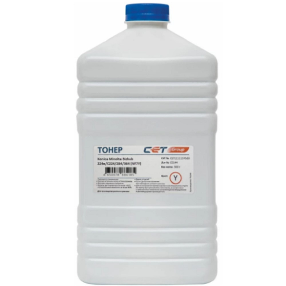 Тонер NF7Y TN-711Y/514Y для KONICA MINOLTA Bizhub C654/C754/C654e/C754e (CET) Yellow, 500г/бут, CET111115Y500, TN-711Y/514Y