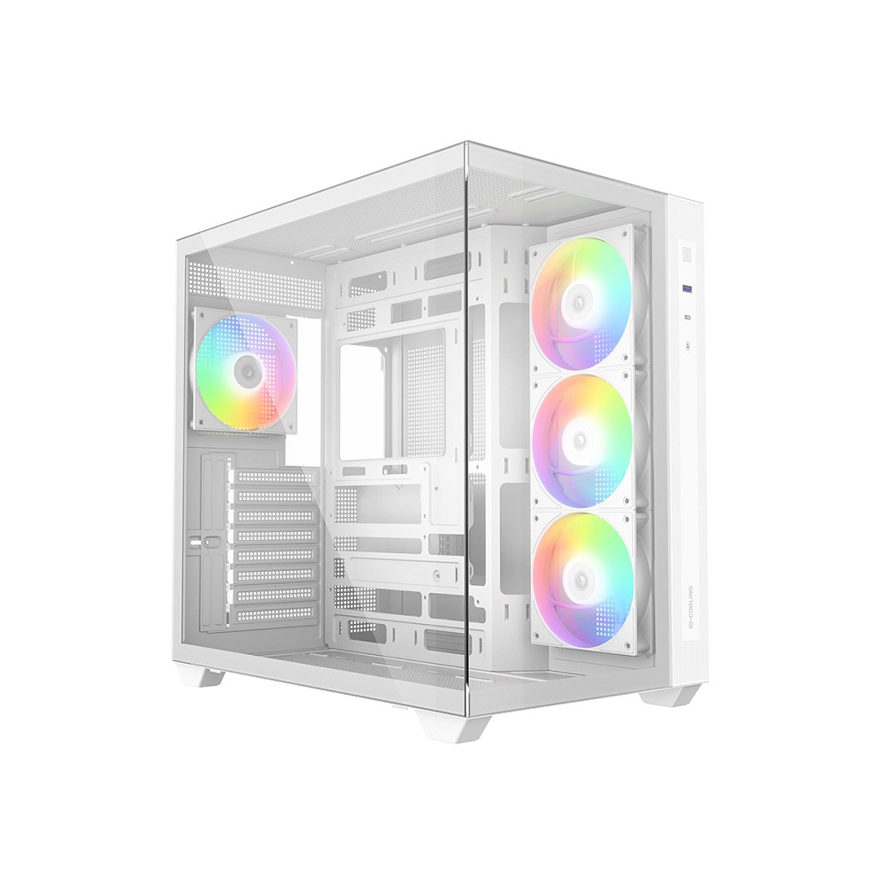 Case ID-Cooling VIEW 510 ARGB White ATX/ win TG/ 4 fans/ Gen2 Type C/ CPU 162mm/ GPU 407mm/ no PSU