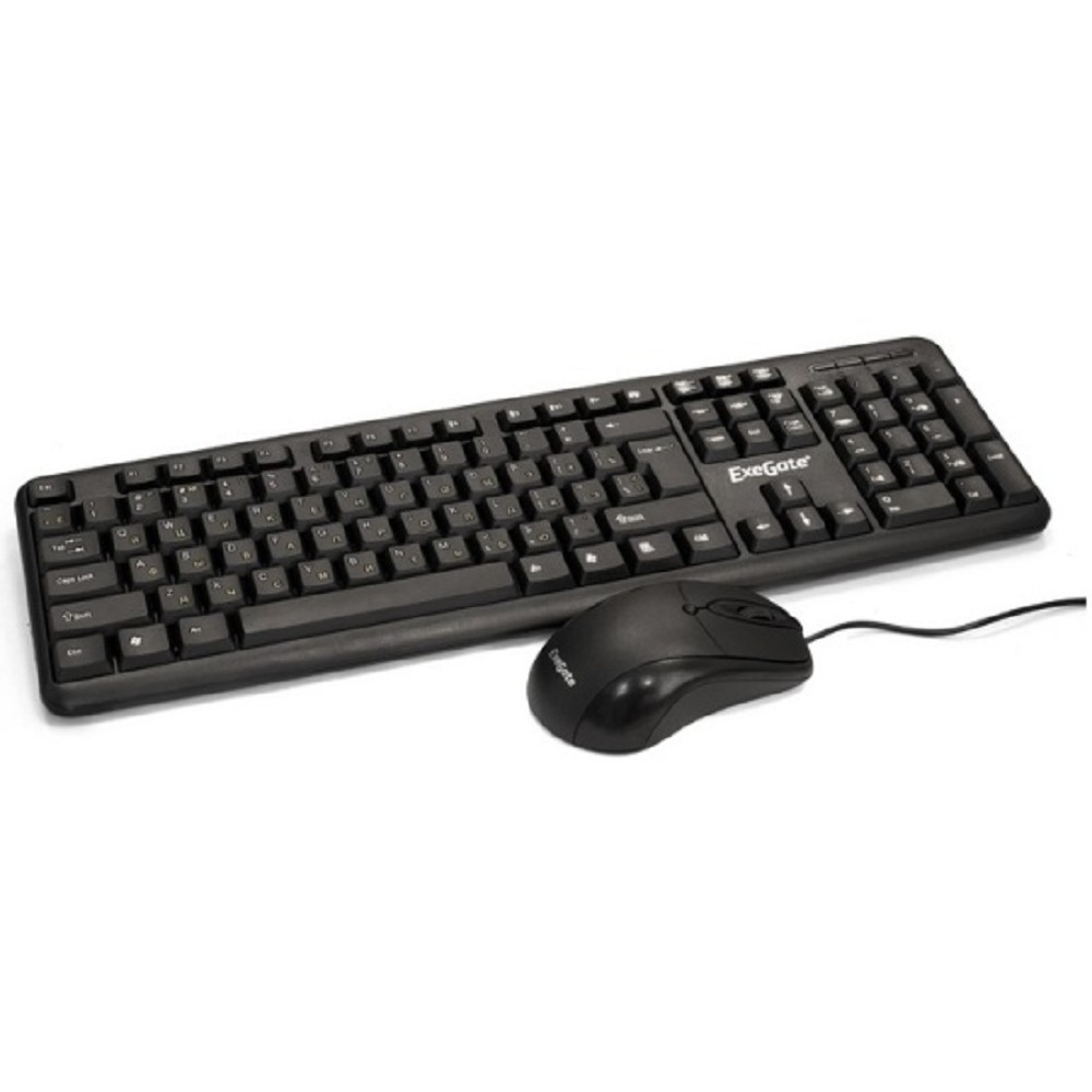 Повреждение упаковки Exegate EX287139RUS Комплект проводной ExeGate Professional Standard Combo MK120 OEM (влагозащищенная кл.104кл+мышь 1000 3кн.,USB, 1,5 м.)