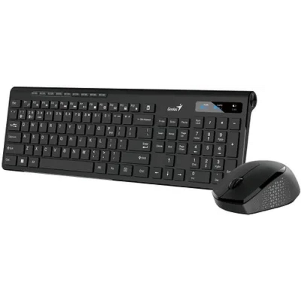 Клавиатура + мышь Genius Smart KM-8230 BLACK {USB,1 мини-ресивер на оба устройства,104 кл кнопка SmartGenius, мембранная,800-1600 DPI} [31340015408]