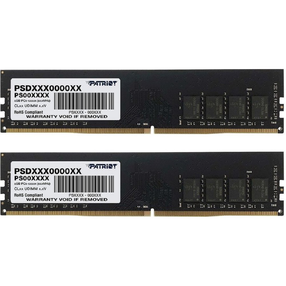 Patriot DDR4 16GB (2x8Gb) 3200MHz  PSD416G3200K Signature RTL PC4-25600 CL22 DIMM 288-pin 1.2В single rank