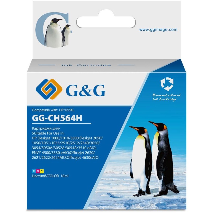 Картридж струйный G&amp;G GG-CH564H многоцветный (18мл) для HP DJ 1050/2050/2050s