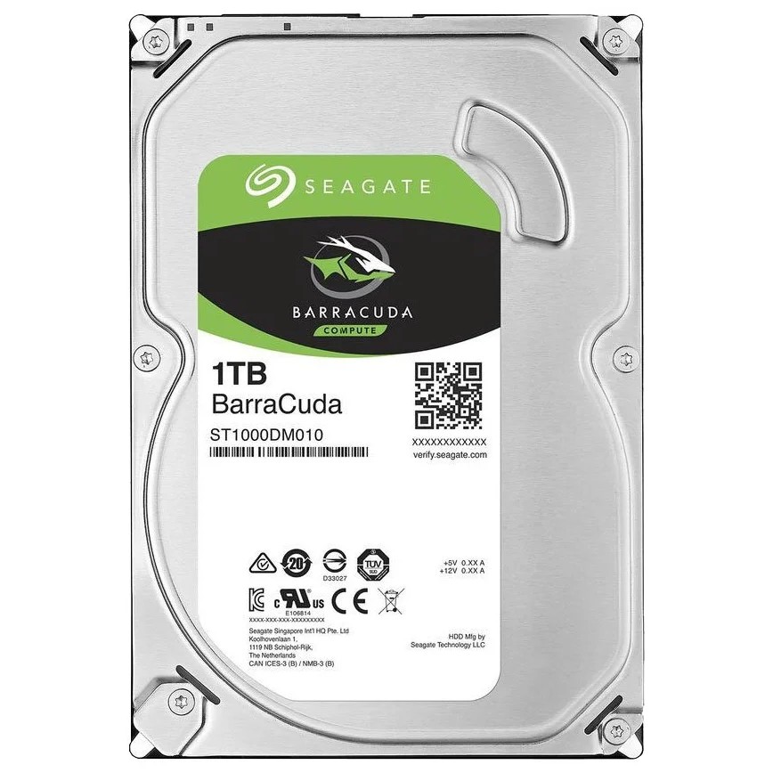 1TB Seagate BarraCuda (ST1000DM010) {Serial ATA III, 7200 rpm, 64mb buffer} RECERTIFIED HDD 