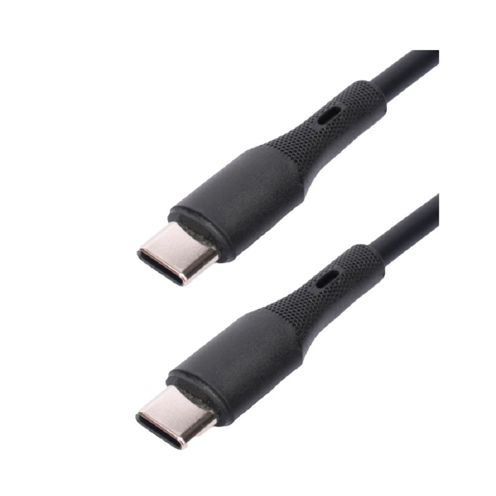 Cablexpert Кабель USB2.0 Type-C/Type-C, 3А, 65Вт, PD/QC3.0, силиконовый, медь, 1м, черный, пакет (CC-USB2S-CMCM-1M-BK)