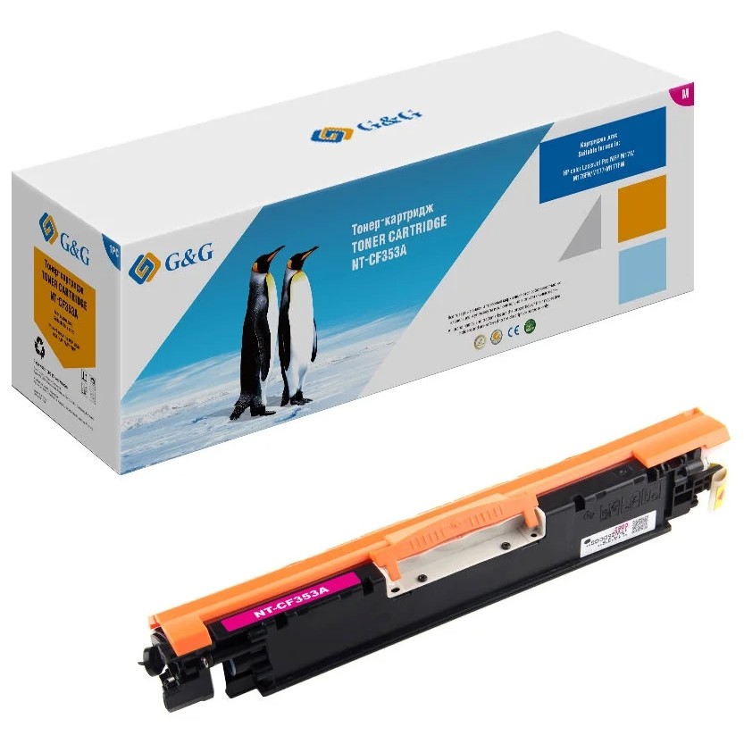 Тонер-картридж G&amp;G,GG-CF353A  аналог HP CF353A/130A красный 1k с чипом